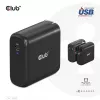 Carregador de viagem CLUB3D 100 Watt tecnologia GaN, certificado USB-IF TID, porta única USB Type-C, suporte Power Delivery(PD) 3.0