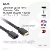 Club 3D CAC-1322 cabo de extensão Ultra High Speed HDMI 2.1, 4K, macho/fêmea, 1 m, preto