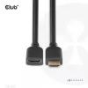 Club 3D CAC-1322 cabo de extensão Ultra High Speed HDMI 2.1, 4K, macho/fêmea, 1 m, preto
