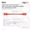 Club 3D CAC-1511 cabo USB2 Type-C bidirecional certificado USB-IF, dados 480 Mb, PD 240 W (48 V/5 A) EPR, macho/macho, 1 m