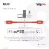 Club 3D CAC-1511 cabo USB2 Type-C bidirecional certificado USB-IF, dados 480 Mb, PD 240 W (48 V/5 A) EPR, macho/macho, 1 m