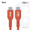 Club 3D CAC-1511 cabo USB2 Type-C bidirecional certificado USB-IF, dados 480 Mb, PD 240 W (48 V/5 A) EPR, macho/macho, 1 m