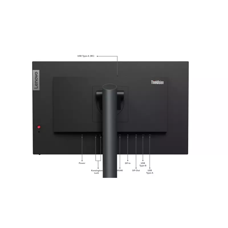 Monitor de computador Lenovo ThinkVision P24q-30 60,5 cm (23,8 polegadas) 2560 x 1440 píxeis Quad HD LED preto