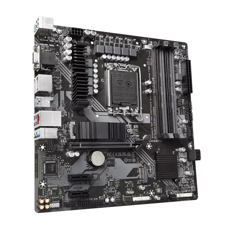 Placa-mãe GIGABYTE B760M DS3H DDR4 Micro ATX, Intel LGA 1700, 4x DIMM, 128GB, 2.5Gb LAN, 2x M.2, HDMI+DP