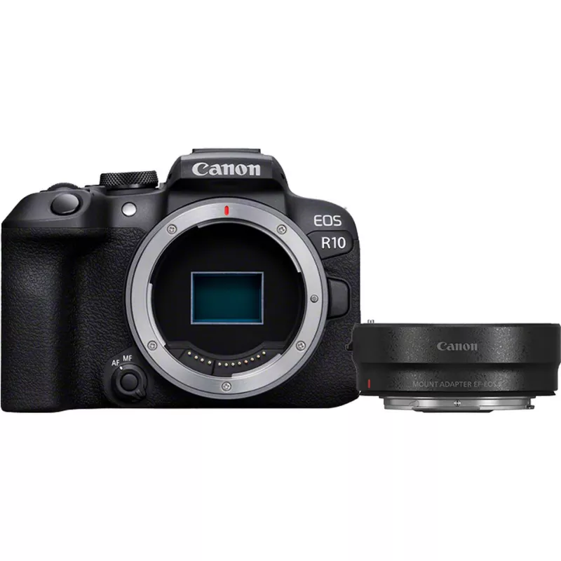 Canon EOS R10 + RF-S 18-45mm F4.5-6.3 IS STM MILC 24.2 MP CMOS 6000 x 4000 píxeis preto