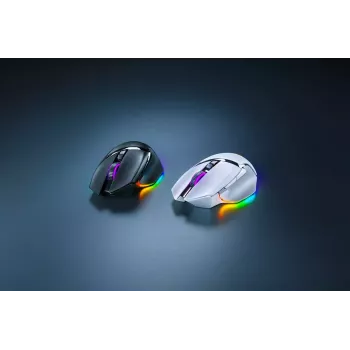 Rato gaming Razer Basilisk V3 Pro — para destros, ótico 30.000 DPI, RF Wireless/Bluetooth/USB-C, branco