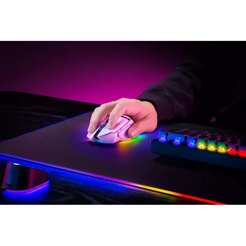 Razer Basilisk V3 Pro rato sem fios para jogos, branco