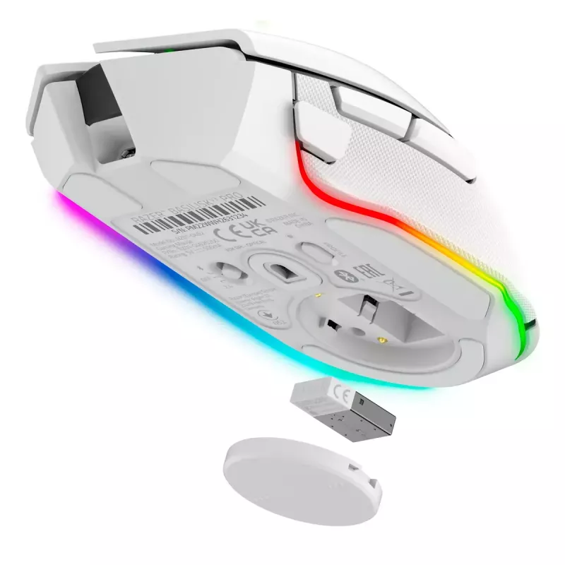 Razer Basilisk V3 Pro rato sem fios para jogos, branco