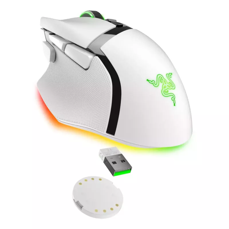 Razer Basilisk V3 Pro rato sem fios para jogos, branco