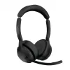 Jabra Evolve2 55 - Link380a UC Stereo (incl. base de apoio), sem fios, escritório/callcenter, 20 - 20000 Hz, 130 g, headset, preto