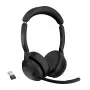Jabra Evolve2 55 - Link380a MS Stereo, sem fios, escritório/callcenter, 20 - 20000 Hz, 130 g, headset, preto