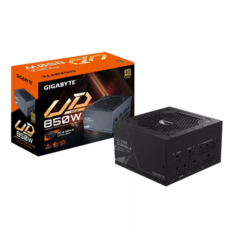 Fonte de alimentação GIGABYTE GP-UD850GM PG5 850 W 20+4 pin ATX ATX preta