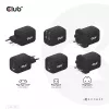 Carregador de viagem CLUB3D PPS 65Watt tecnologia GAN, ligação tripla (2x USB Type-C + USB Type-A) suporte Power Delivery (PD) 3.0