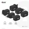 Carregador de viagem CLUB3D PPS 65Watt tecnologia GAN, ligação tripla (2x USB Type-C + USB Type-A) suporte Power Delivery (PD) 3.0