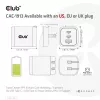 Carregador de viagem CLUB3D PPS 65Watt tecnologia GAN, ligação tripla (2x USB Type-C + USB Type-A) suporte Power Delivery (PD) 3.0