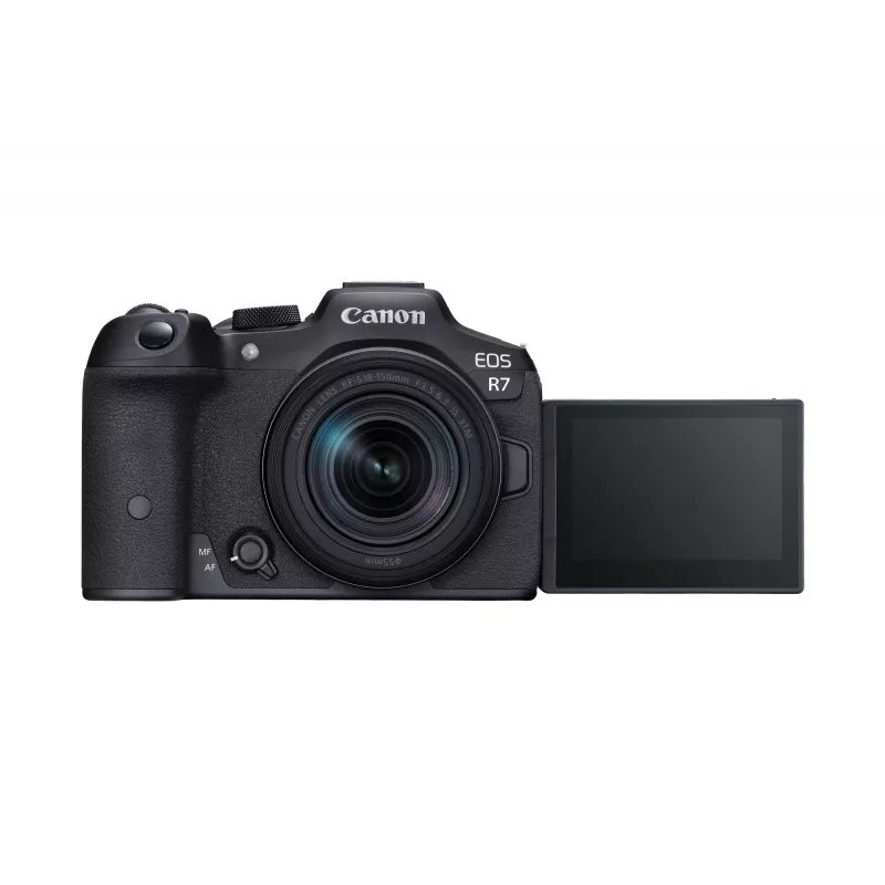 Canon EOS R7 câmara mirrorless com objetiva RF-S 18-150mm F3.5-6.3 IS STM, 32,5 MP CMOS, vídeo 4K, 0,53 kg, preta