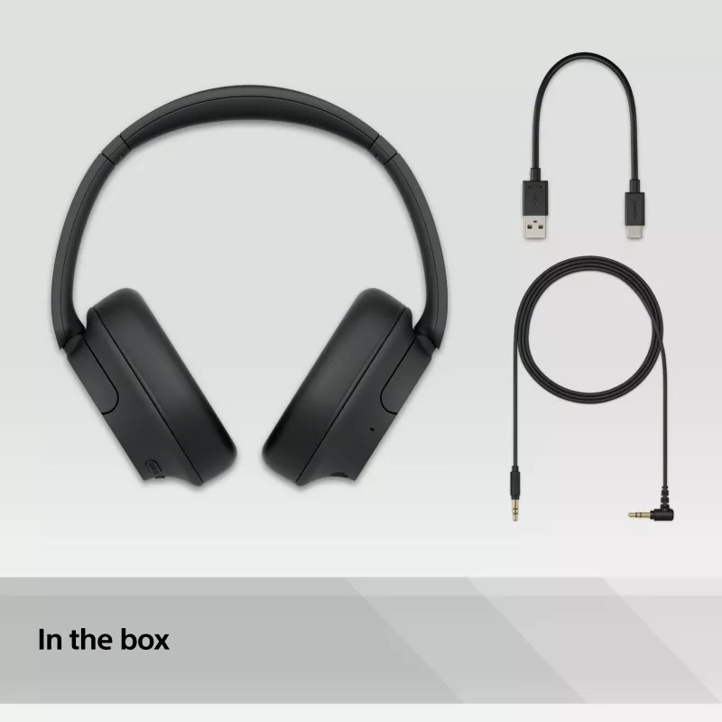 Sony WH-CH720N Auscultadores sem fios com cancelamento de ruído, preto (WHCH720NB.CE7)