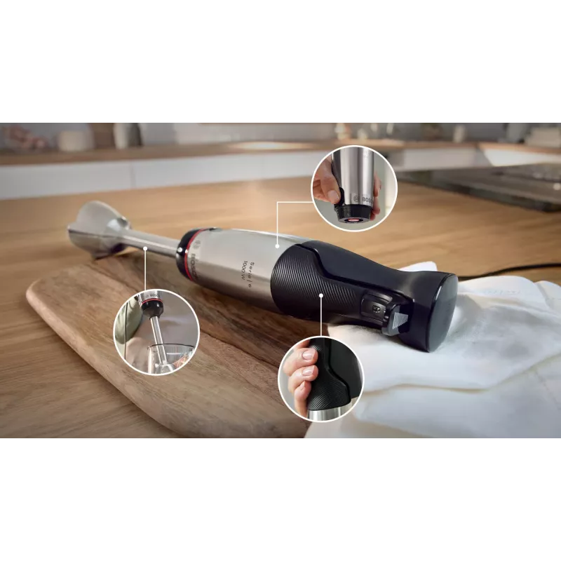 Batedeira Bosch Serie 6 MSM6M622 0,6 L Batedeira de cozinha 1000 W Preto, Aço inoxidável