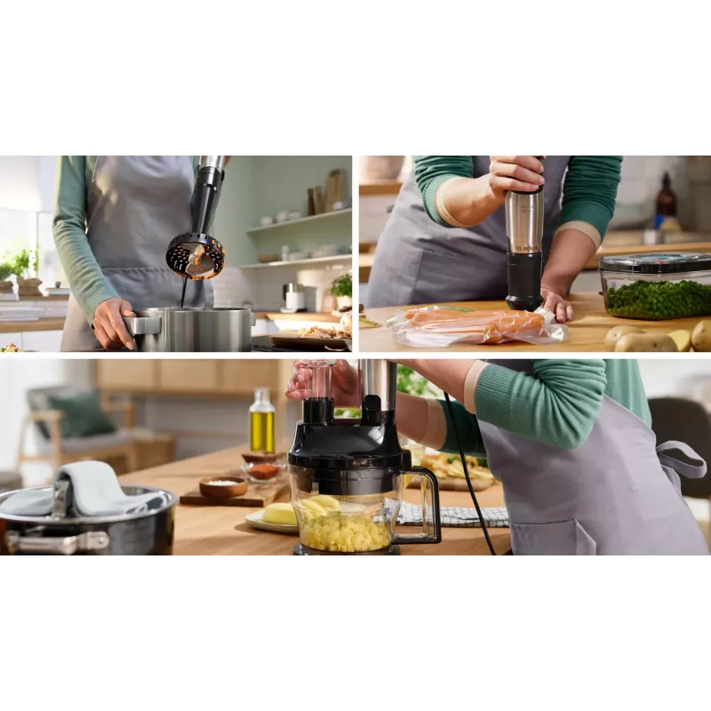 Batedeira Bosch Serie 6 MSM6M622 0,6 L Batedeira de cozinha 1000 W Preto, Aço inoxidável