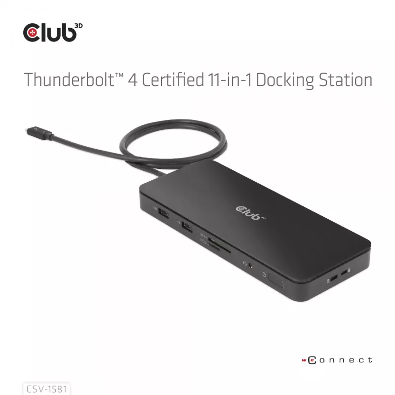 Docking station CLUB3D Thunderbolt 4 Certificada 11-em-1 140W
