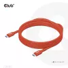 Cabo de dados bidirecional CLUB3D USB2 Type-C certificado USB-IF 480Mb, PD 240W(48V/5A) EPR M/M 3m / 9.84 ft