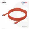 Cabo de dados bidirecional CLUB3D USB2 Type-C certificado USB-IF 480Mb, PD 240W(48V/5A) EPR M/M 3m / 9.84 ft