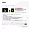 Carregador de viagem CLUB3D 140 Watt Tecnologia GaN, porta única USB Type-C, suporte Power Delivery (PD) 3.1