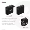 Carregador de viagem CLUB3D 140 Watt Tecnologia GaN, porta única USB Type-C, suporte Power Delivery (PD) 3.1