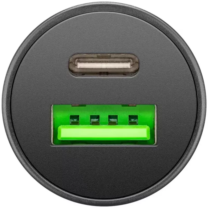 Carregador rápido de automóvel Goobay Dual-USB USB-C PD 45W Preto