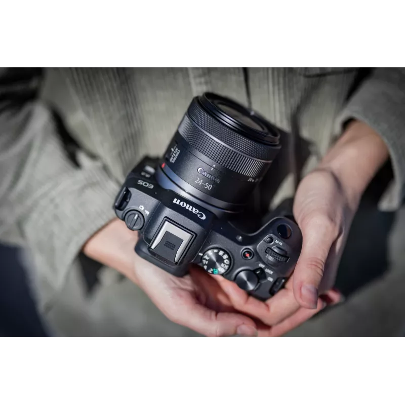 Canon EOS R8 + RF 24-50mm F4.5-6.3 IS STM Kit, 24.2 MP, 6000 x 4000 Pixel, CMOS, 4K Ultra HD, Ecrã tátil, Preto