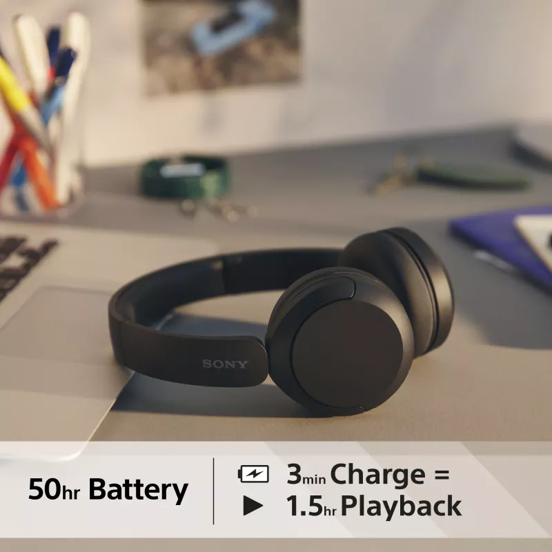 Headset Sony WH-CH520 sem fios arco de cabeça chamadas/música USB Type-C Bluetooth preto
