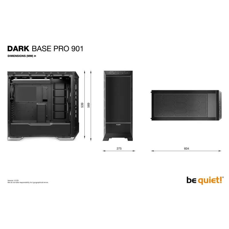 Caixa de PC be quiet! DARK BASE PRO 901 | Full Tower | Preto