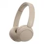 Auscultadores Sony WH-CH520 sem fios com arco para chamadas/música USB Type-C Bluetooth base de carregamento creme