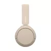 Auscultadores Sony WH-CH520 sem fios com arco para chamadas/música USB Type-C Bluetooth base de carregamento creme