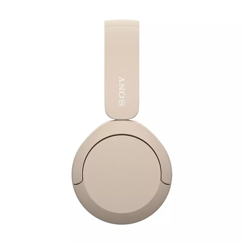 Auscultadores Sony WH-CH520 sem fios com arco para chamadas/música USB Type-C Bluetooth base de carregamento creme