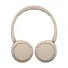 Auscultadores Sony WH-CH520 sem fios com arco para chamadas/música USB Type-C Bluetooth base de carregamento creme