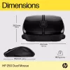 Rato HP 250 Dual, ambidestro, Bluetooth + USB Type-A, 1600 DPI, preto