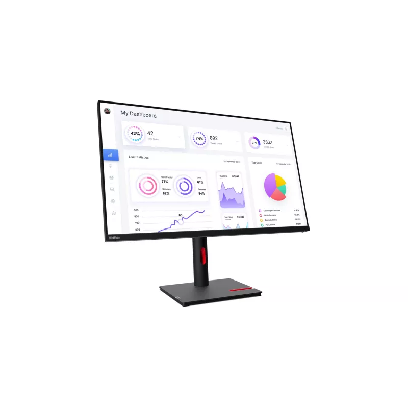 Monitor de computador Lenovo ThinkVision T32p-30 80 cm (31,5 polegadas) 3840 x 2160 píxeis 4K Ultra HD LED preto