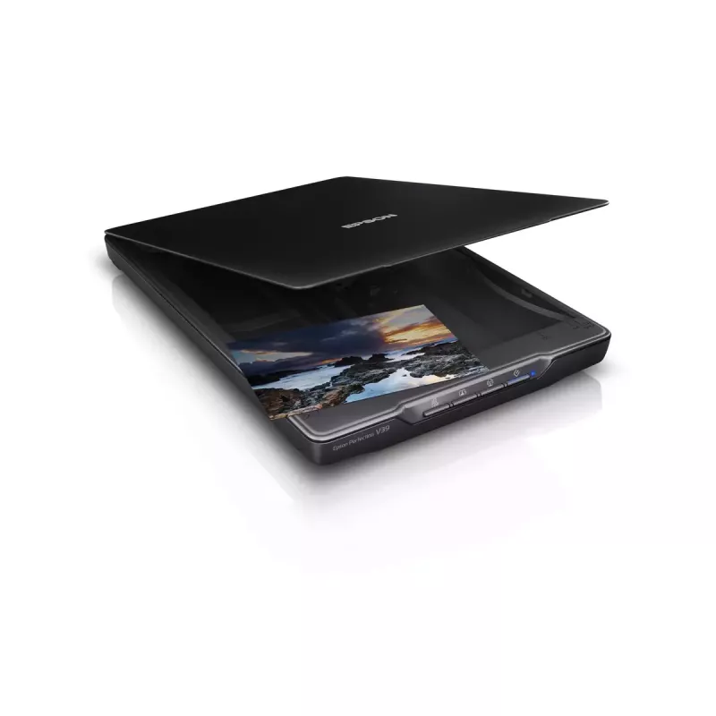 Digitalizador de mesa Epson Perfection V39II — A4, 4800 x 4800 DPI, CIS, alimentado por USB, preto