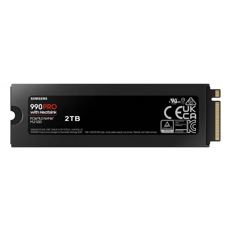 Unidade SSD Samsung 990 PRO com dissipador 2000 GB M.2 2280 M.2 NVMe MZ-V9P2T0CW