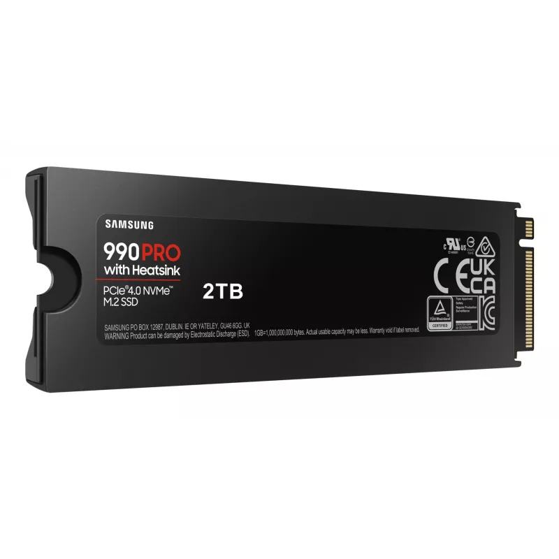 Unidade SSD Samsung 990 PRO com dissipador 2000 GB M.2 2280 M.2 NVMe MZ-V9P2T0CW