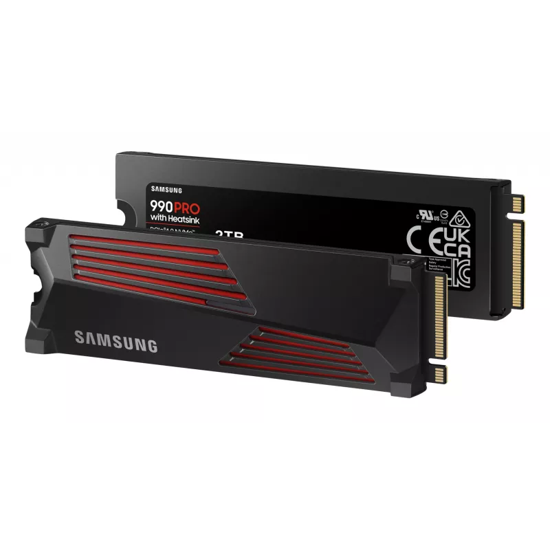 Unidade SSD Samsung 990 PRO com dissipador 2000 GB M.2 2280 M.2 NVMe MZ-V9P2T0CW