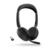 Jabra Evolve2 65 Flex - Link380a MS estéreo (carregamento sem fios)