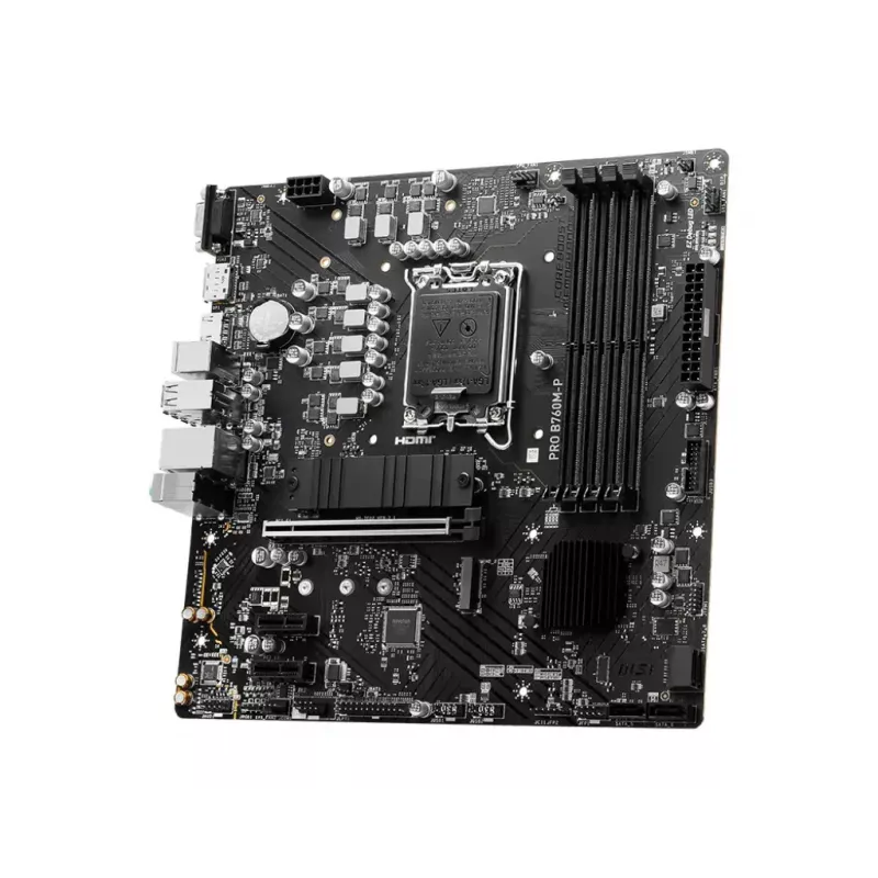 Placa-mãe MSI PRO B760M-P micro ATX, Intel B760, LGA 1700, 4× slots DDR5, 192 GB, SATA III, PCIe 4.0