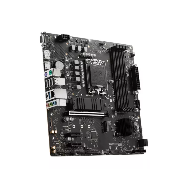 Placa-mãe MSI PRO B760M-P micro ATX, Intel B760, LGA 1700, 4× slots DDR5, 192 GB, SATA III, PCIe 4.0