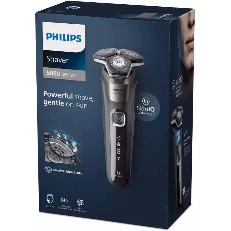 Máquina de barbear Philips SHAVER Series 5000 S5887/10 húmida e seca e estojo macio