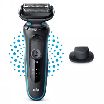 Máquina de barbear Braun Series 5 51-M1200s para homem máquina de barbear de lâminas aparador preto, azul
