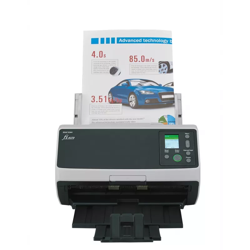 Digitalizador de mesa Ricoh fi-8170 ADF + alimentador 600 x 600 DPI A4 preto, cinzento
