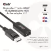 CLUB3D Adaptador Ativo DisplayPort1.4 para HDMI 4K120Hz/8K60Hz HDR M/F
