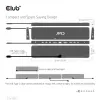 CLUB3D Dock de Carregamento USB Gen1 Type-C Triple Display DP1.4 Alt mode Smart PD3.0 com Fonte de Alimentação 100 Watt